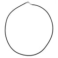 Rundschnur 2mm Vollgummikette Naturkautschuk Verschluss silberfarbig 90cm