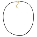 Rundschnur 2mm Vollgummikette Naturkautschuk Verschluss goldfarbig 55cm