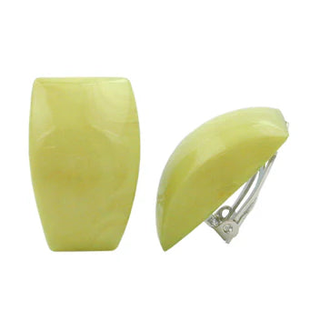 Clip Ohrring 27x17mm Trapez pink matt Kunststoff-Bouton