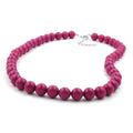 Kette 10mm Kunststoffperlen beere-violett-glänzend 50cm