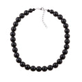 Kette 12mm Kunststoffperlen schwarz glänzend 40cm
