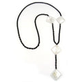 Kette 26mm Viereck Kunststoff wachsweiß Alu-Ankerkette schwarz 90cm