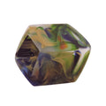 Tuchring 45x36x18 mm Sechseck grün-blau-oliv-marmoriert matt Kunststoff