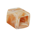 Tuchring 45x36x18 mm Sechseck beige-marmoriert glänzend Kunststoff
