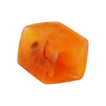 Tuchring 45x36x18 mm Sechseck orange-marmoriert matt Kunststoff