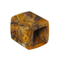 Tuchring 45x36x18 mm Sechseck tigerbraun-marmoriert matt Kunststoff