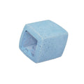 Tuchring 45x36x18 mm Sechseck jeans-blau keramik matt Kunststoff