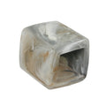 Tuchring 45x36x18 mm Sechseck grau-beige marmoriert glänzend Kunststoff