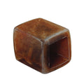Tuchring 45x36x18 mm Sechseck braun-grau gesprenkelt glänzend Kunststoff