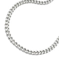 Kette 3 mm Flachpanzerkette diamantiert Silber 925 70 cm