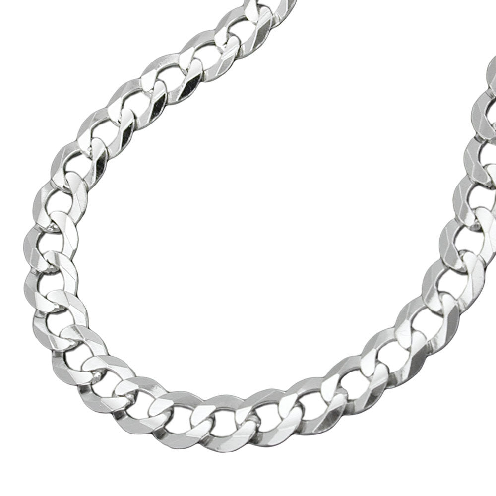 Kette 4,5mm flache Panzerkette Silber 925 55cm