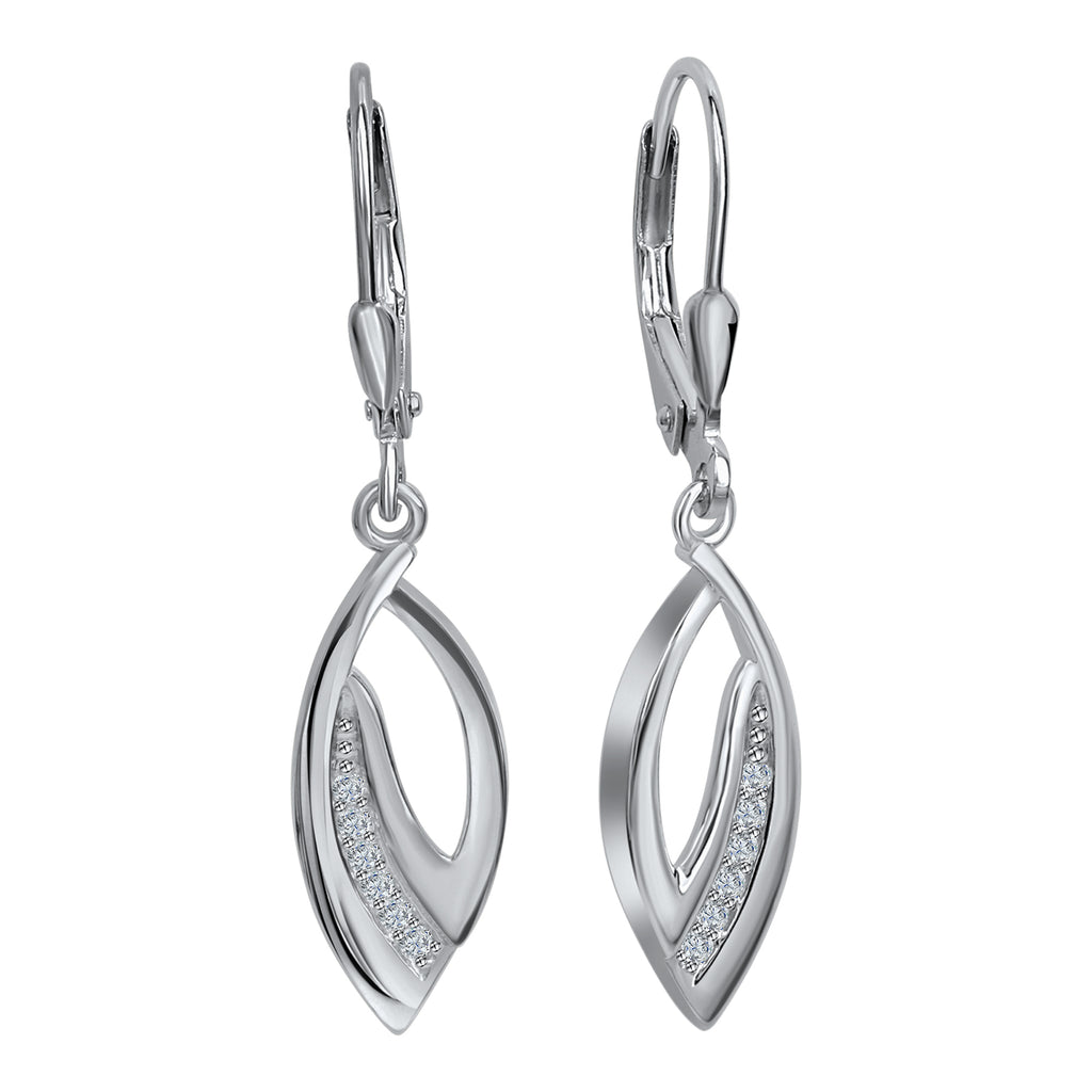 Ohrhänger 925 Silber Zirkonia weiß