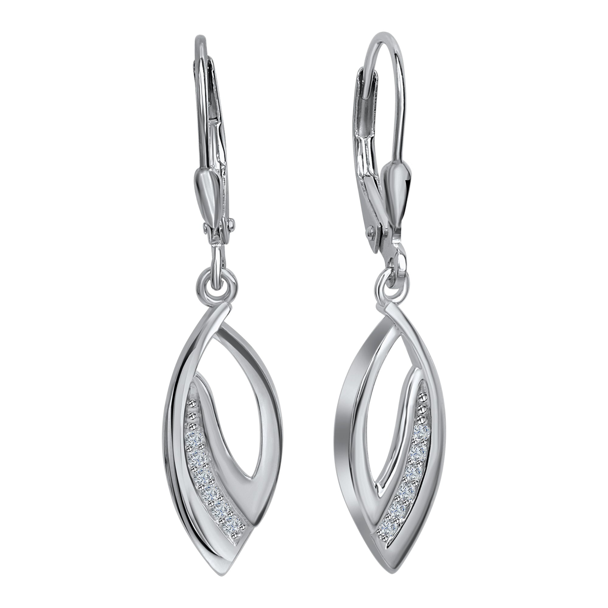 Ohrhänger 925 Silber Zirkonia weiß