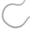 Bauchkette 2 mm Flachpanzerkette 2x diamantiert Silber 925 90 cm