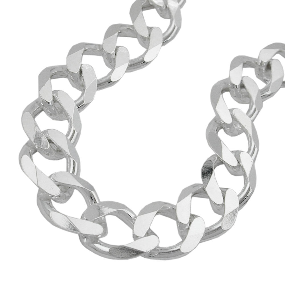 Armband 11x2mm Weitpanzer Silber 925 23cm