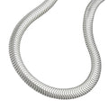 Kette 6x2 mm flache Schlangenkette glänzend Silber 925 50 cm