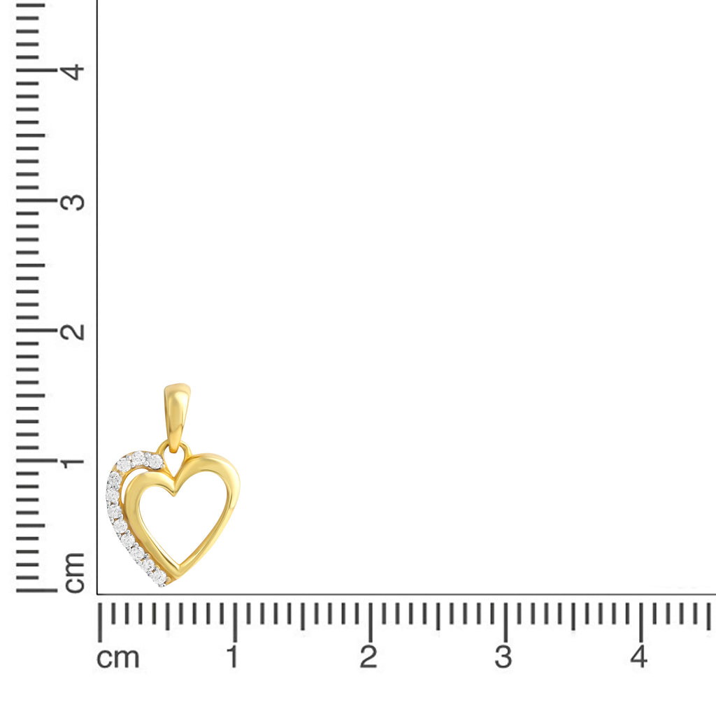 Anhänger 333 Gelbgold bicolor Motiv Herz