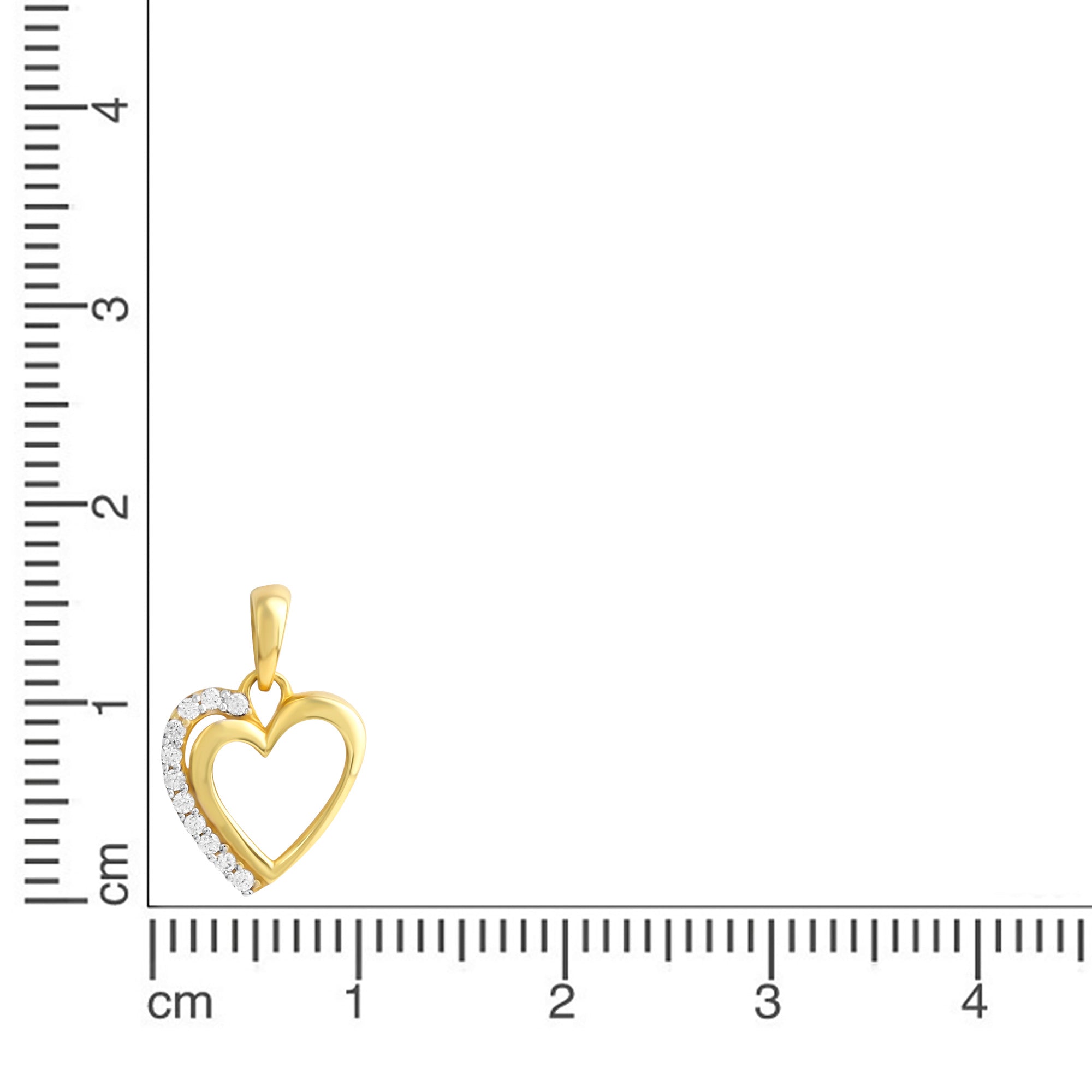 Anhänger 333 Gelbgold bicolor Motiv Herz