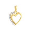 Anhänger 333 Gelbgold bicolor Motiv Herz