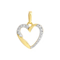Anhänger 333 Gelbgold bicolor Motiv Herz