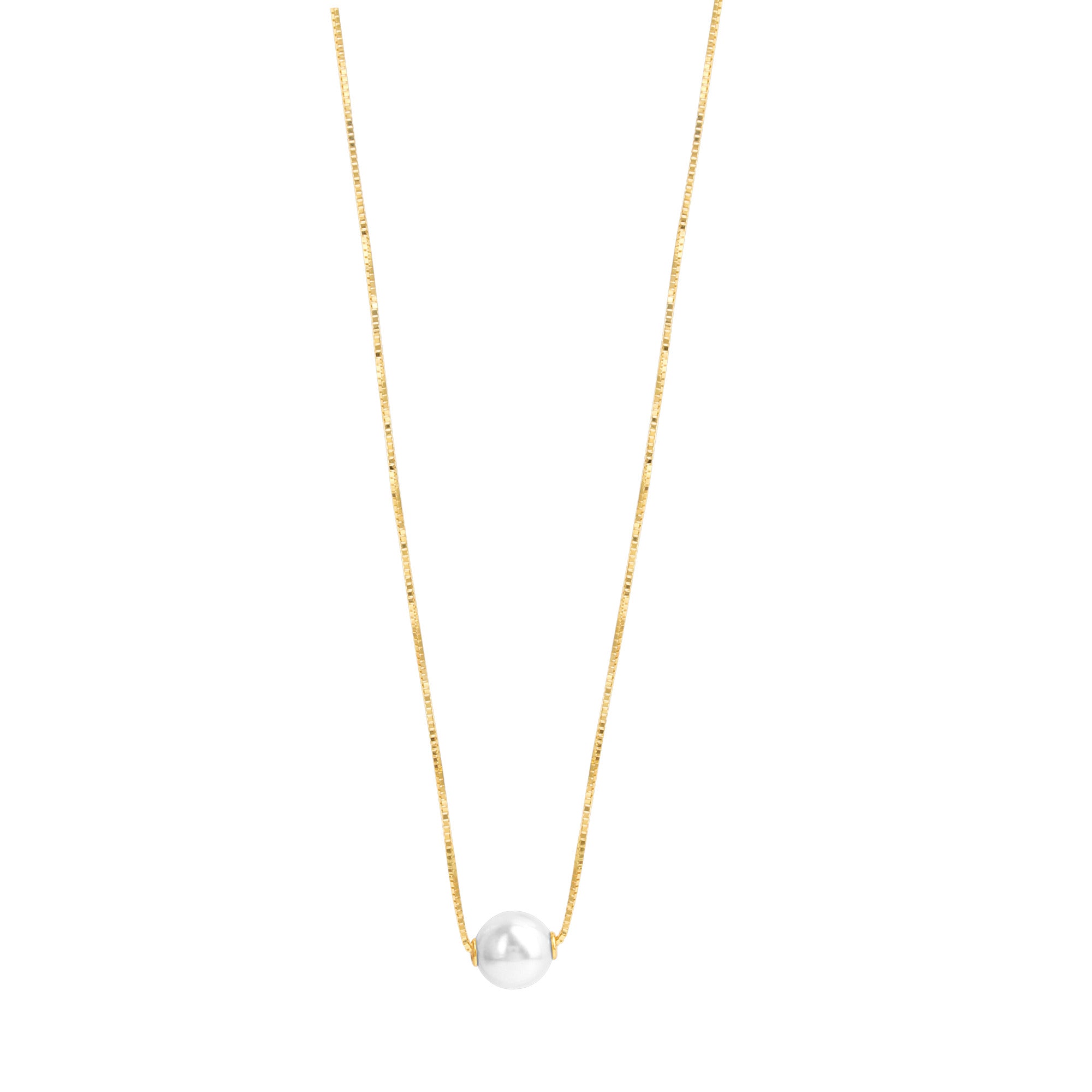 Collier 375 Gelbgold mit Süßwasserperle