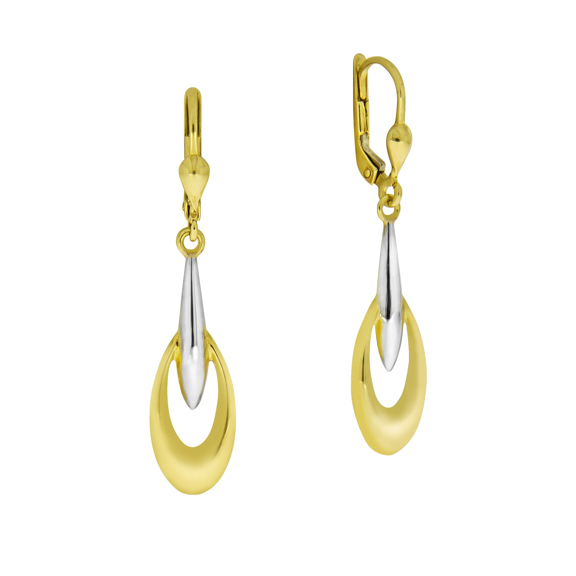 Ohrhänger 333 Gelbgold bicolor