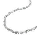 Kette 2 mm Singapurkette diamantiert Silber 925 45 cm
