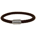 Armband Edelstahl Leder Gravur