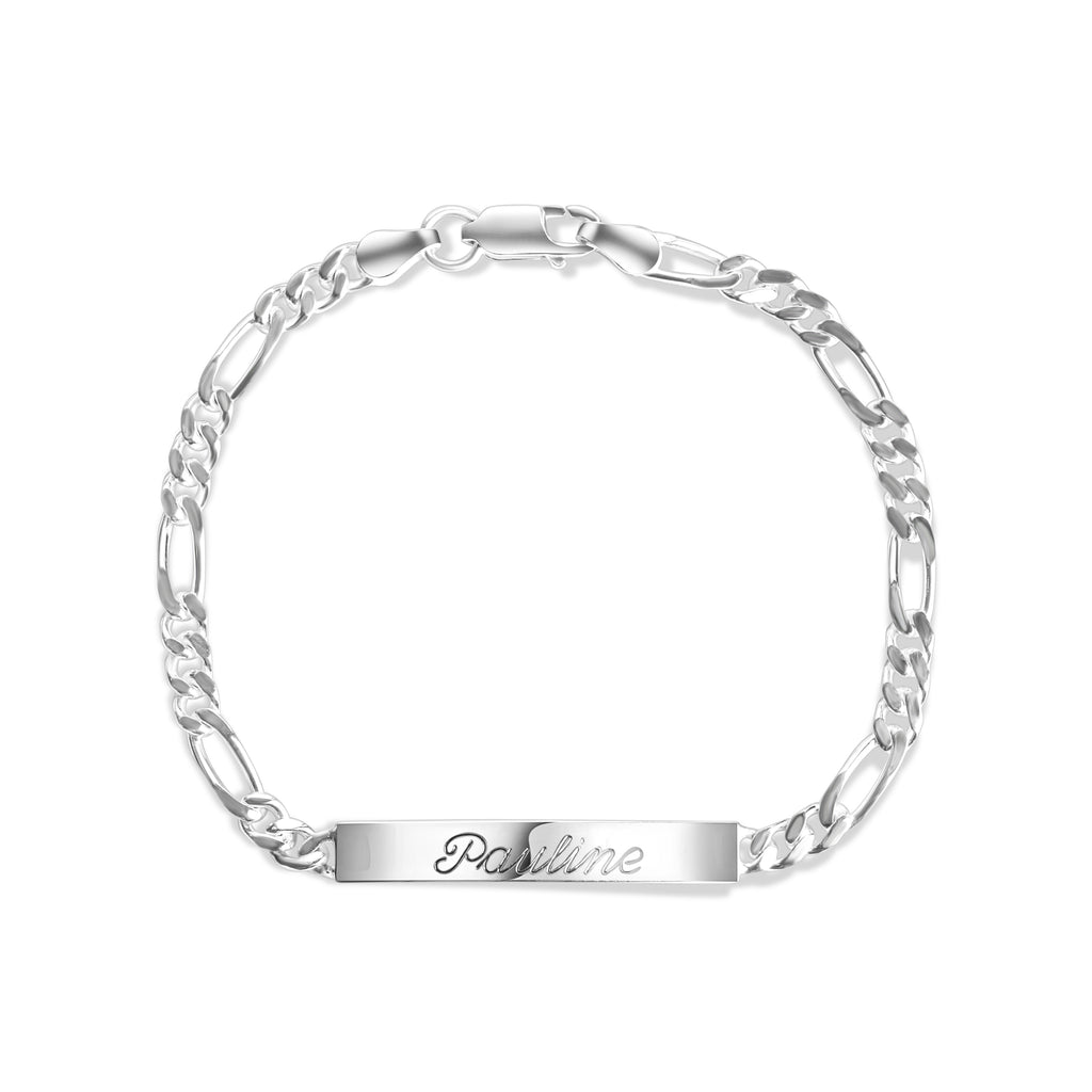 Armband 925 Steling Silber glanz Gravur Namen 8 Buchstaben