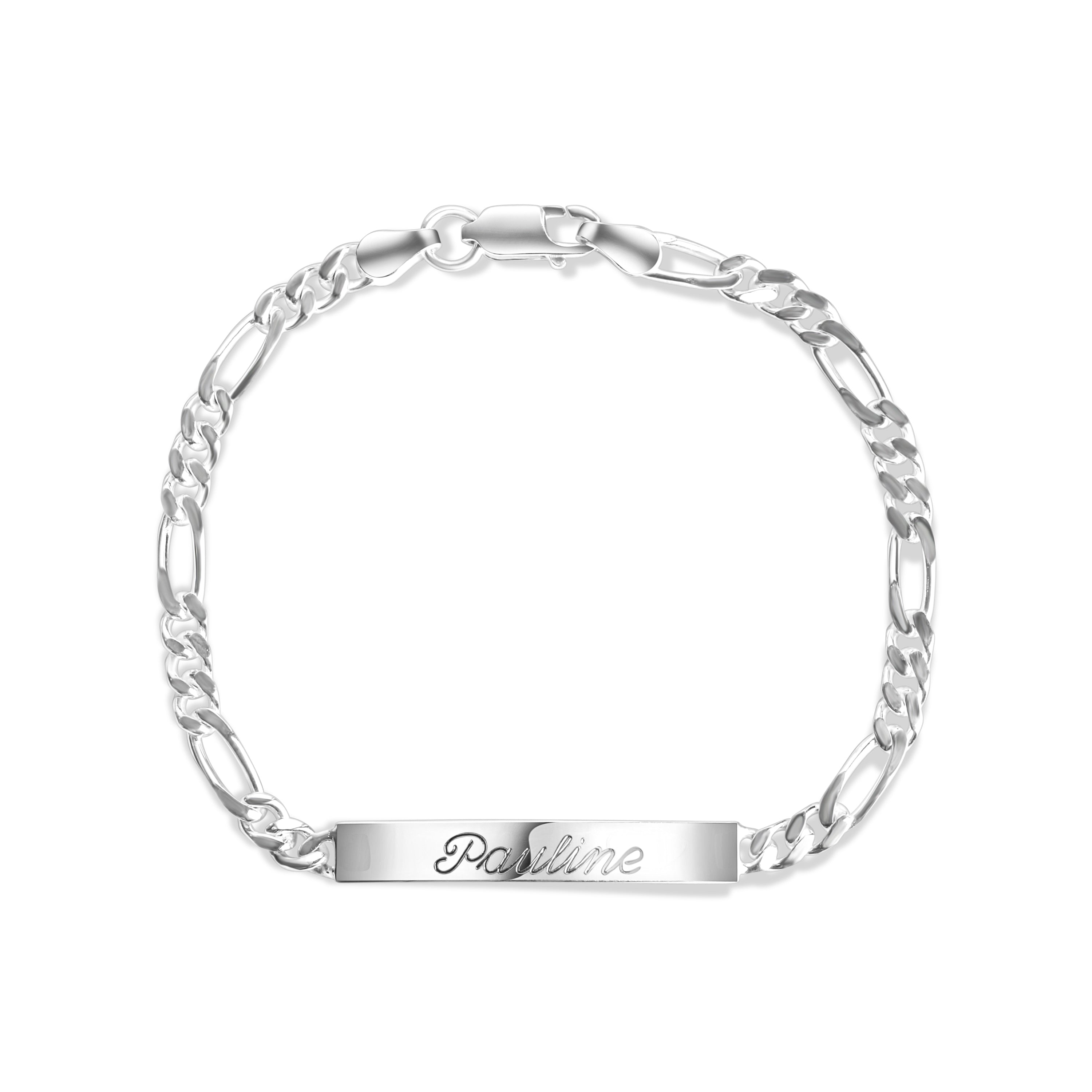 Armband 925 Steling Silber glanz Gravur Namen 8 Buchstaben