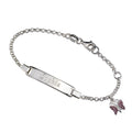 Armband 925 Sterling Silber glanz Schmetterling Gravur Namen 12 Buchstaben