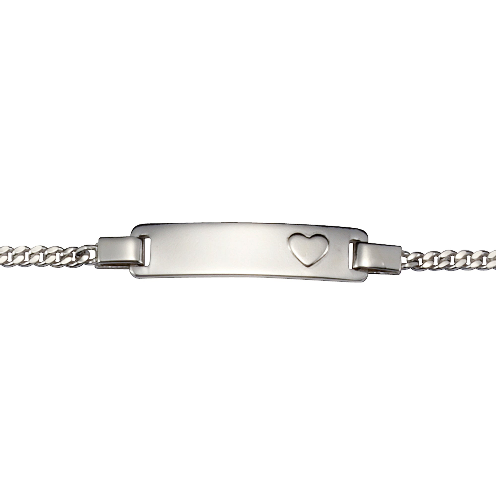 Armband 925 Sterling Silber glanz Herz 12/14cm Gravur Namen 8 Buchstaben