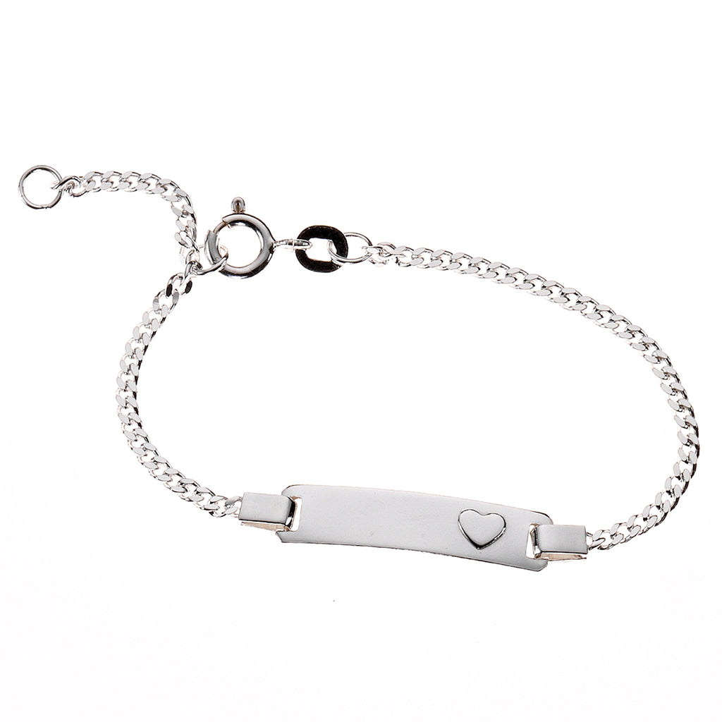 Armband 925 Sterling Silber glanz Herz 12/14cm Gravur Namen 8 Buchstaben