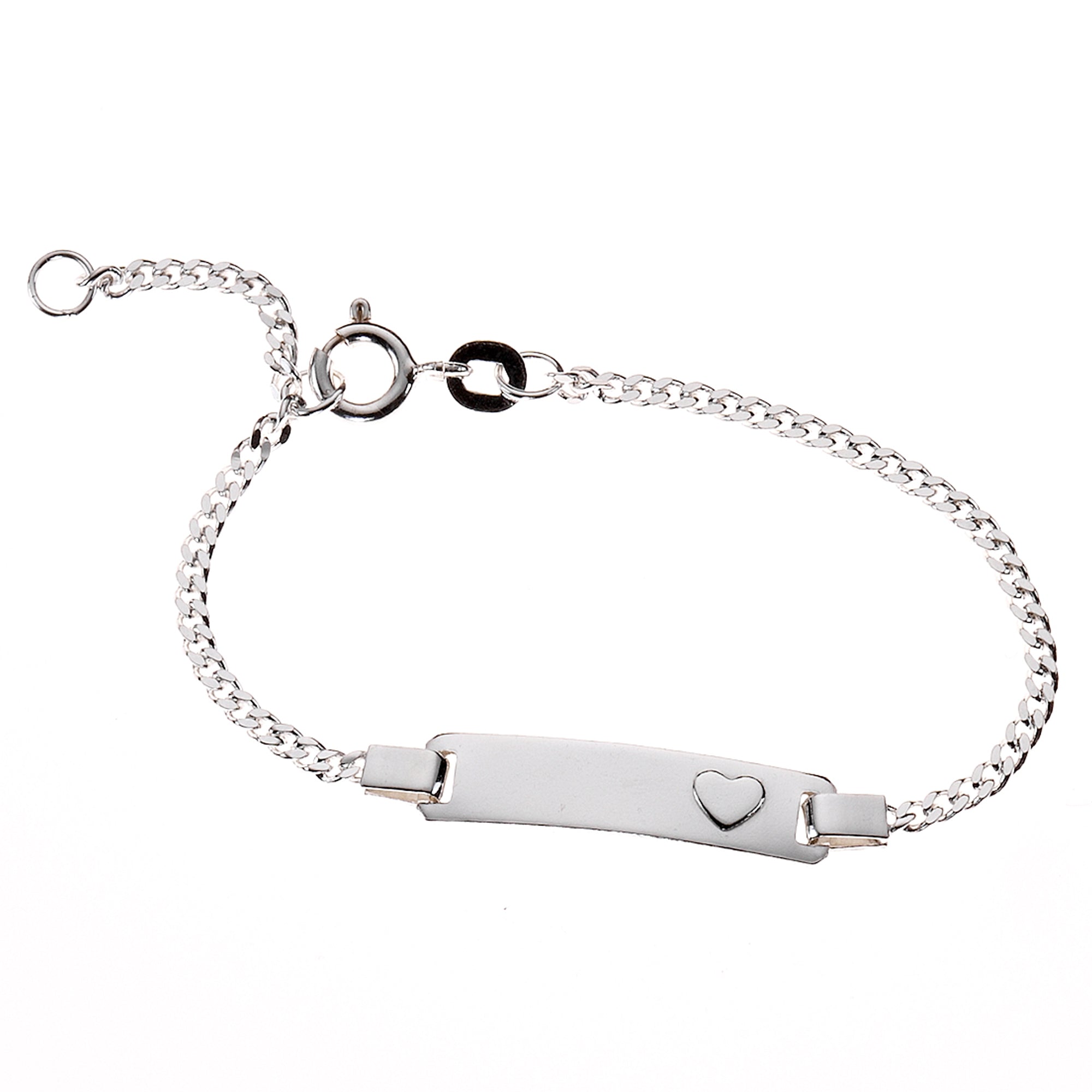 Armband 925 Sterling Silber glanz 14/16cm Herz Gravur Namen 8 Buchstaben