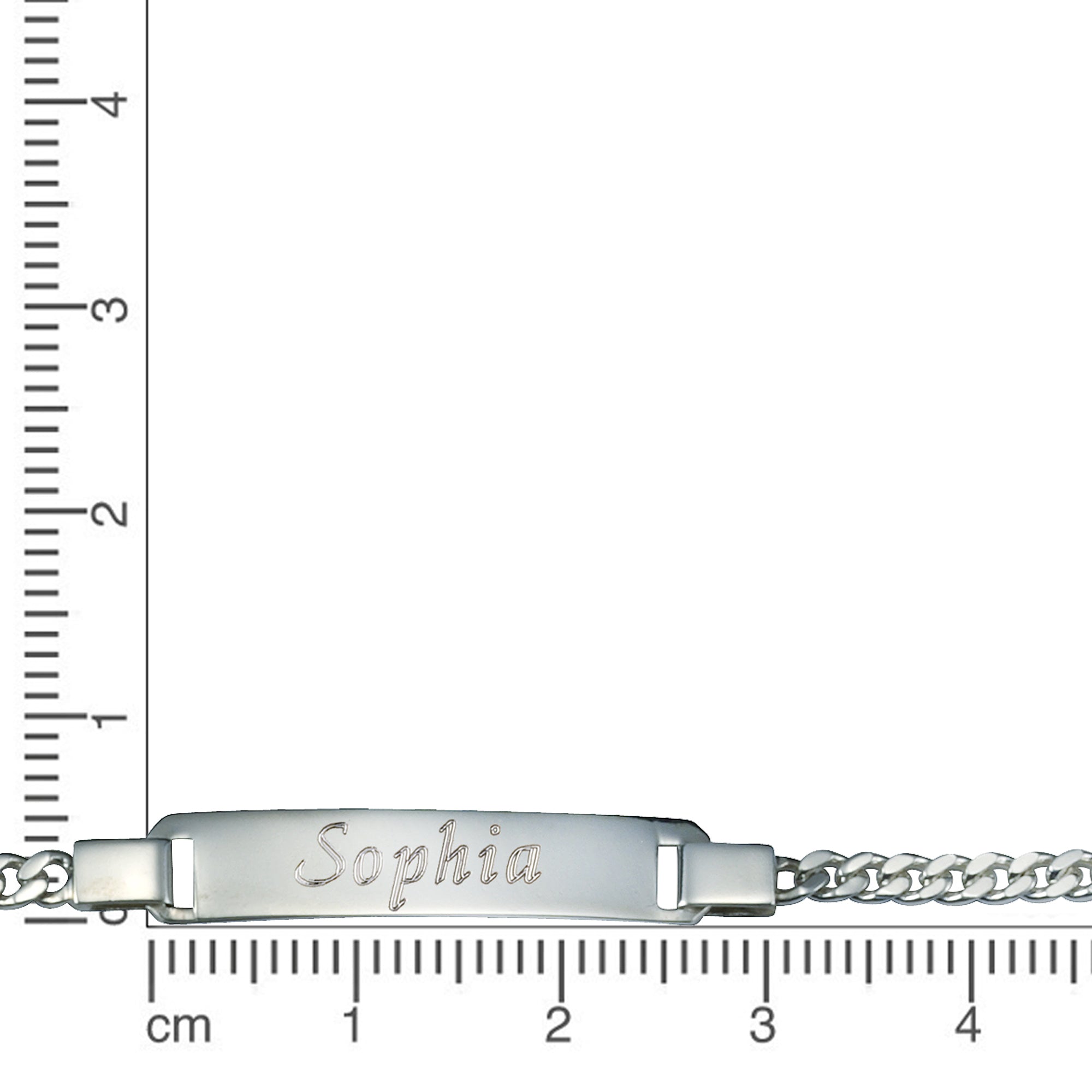 Armband 925 Sterling Silber glanz 14/16cm Gravur Namen 8 Buchstaben