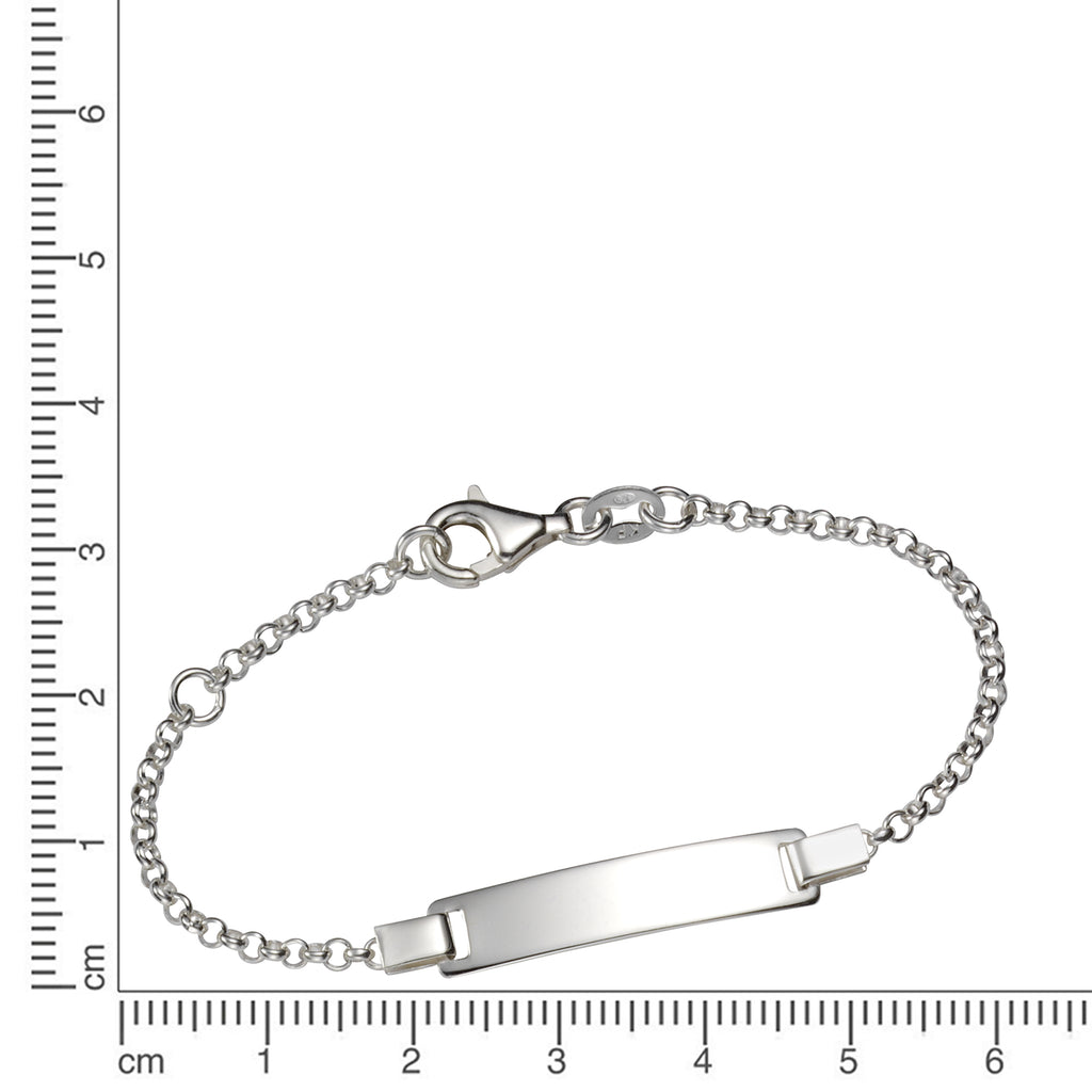 Armband 925 Sterling Silber glanz 18cm Gravur Namen 8 Buchstaben