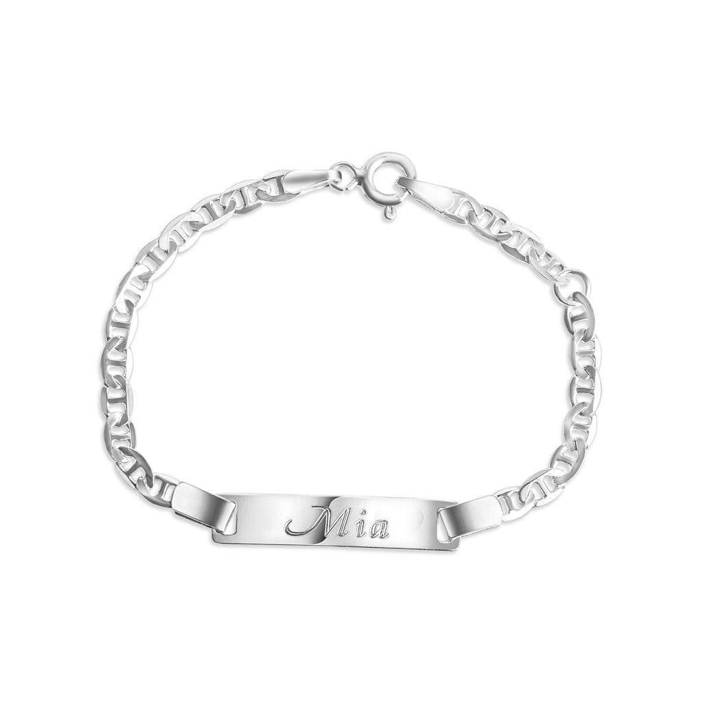 Armband 925 Sterling Silber glanz 14/16cm Herz Gravur Namen 8 Buchstaben