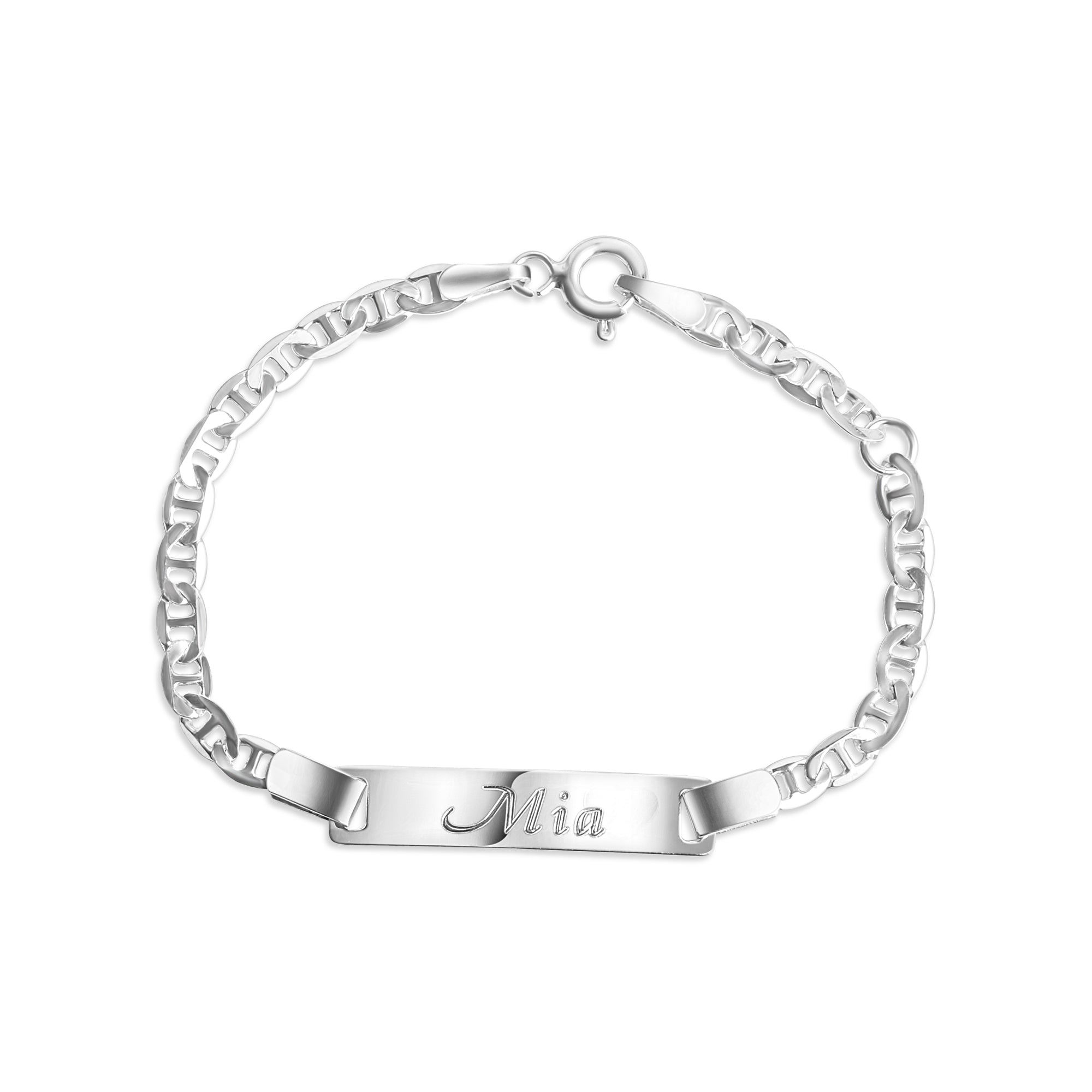 Armband 925 Sterling Silber glanz 14/16cm Herz Gravur Namen 8 Buchstaben