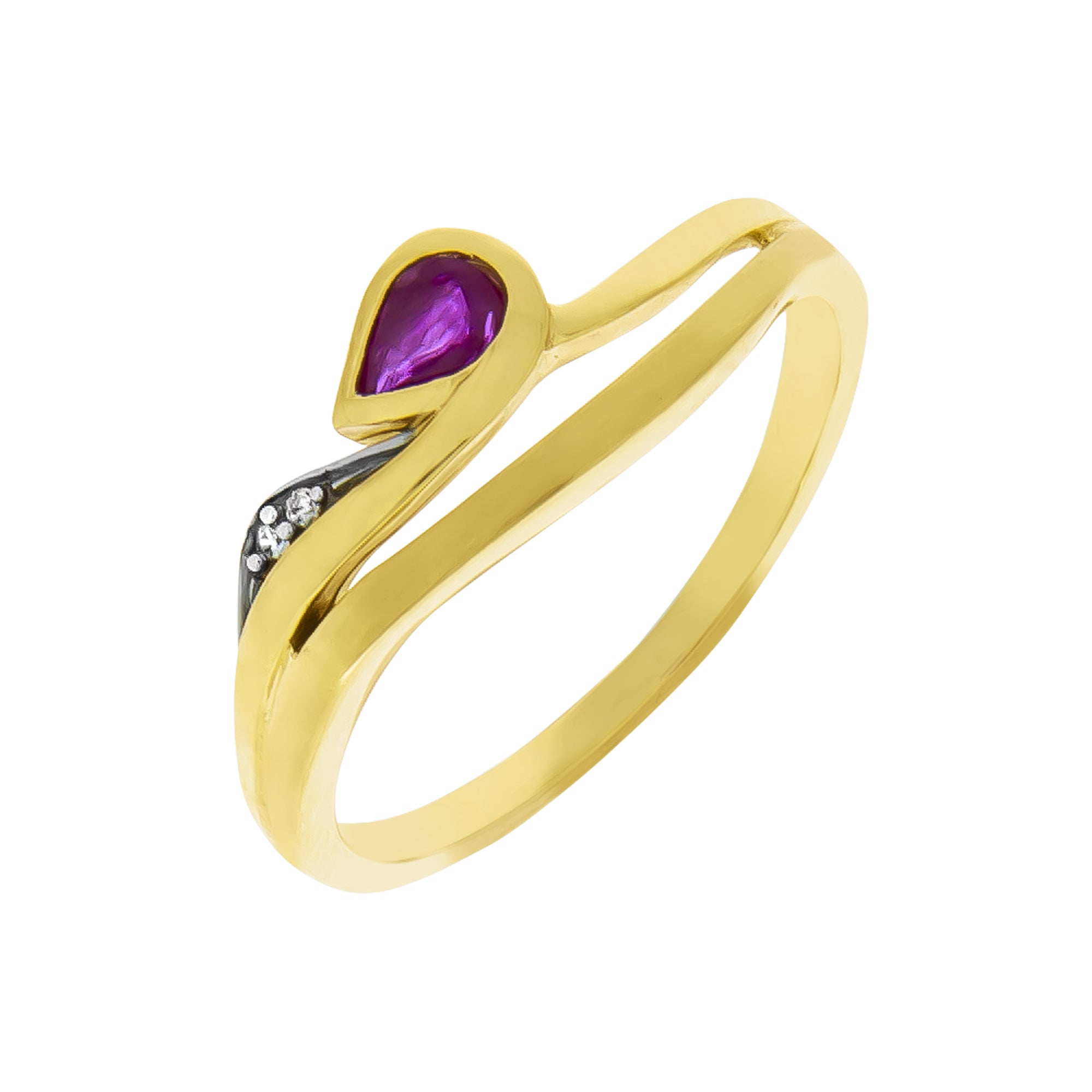Ring 333 Gelbgold bicolor