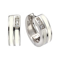 Klappcreolen 925 Sterling Silber Zirkonia