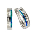 Creolen 925 Sterling Silber Opal & Zirkonia