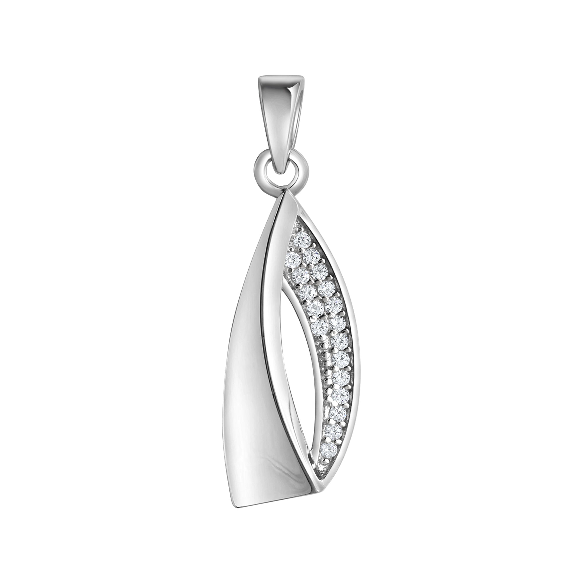 Anhänger 925-Sterling Silber rhodiniert Zirkonia