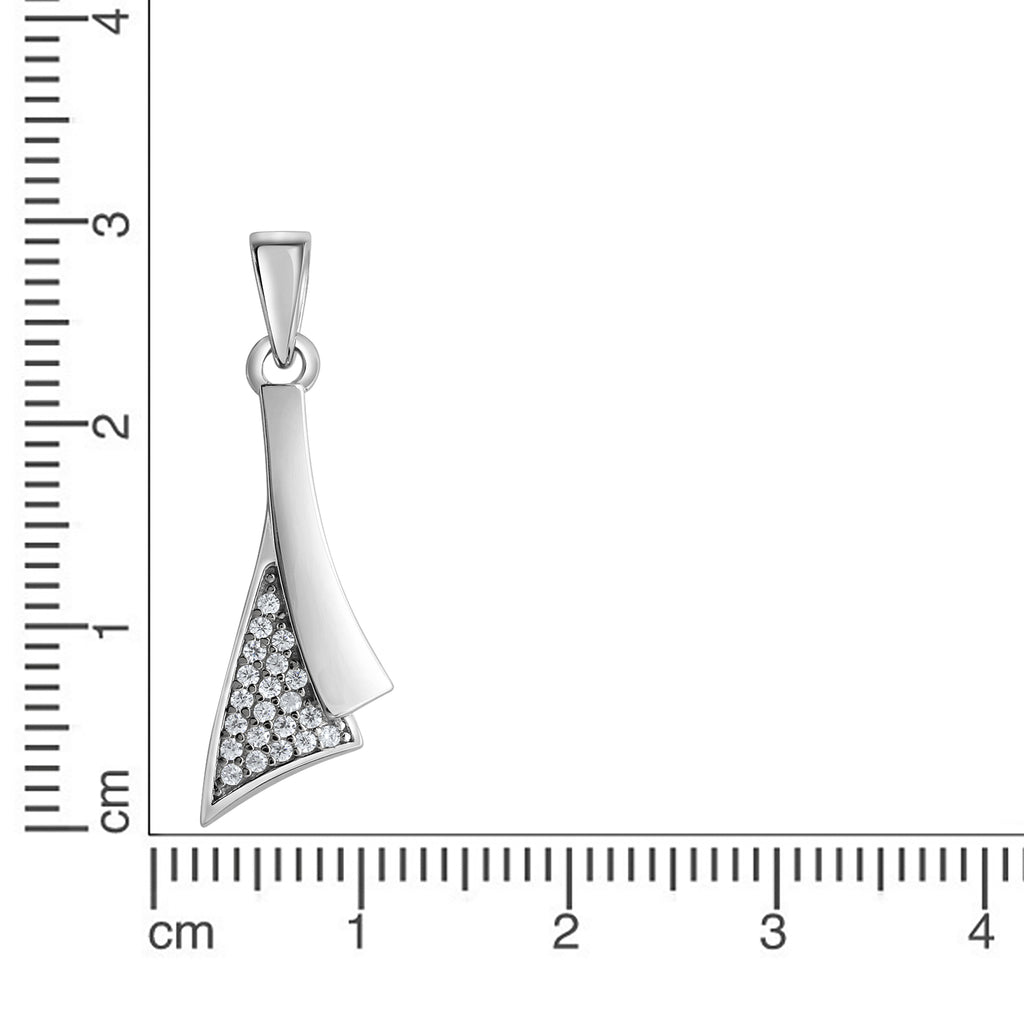 Anhänger 925-Sterling Silber rhodiniert Zirkonia
