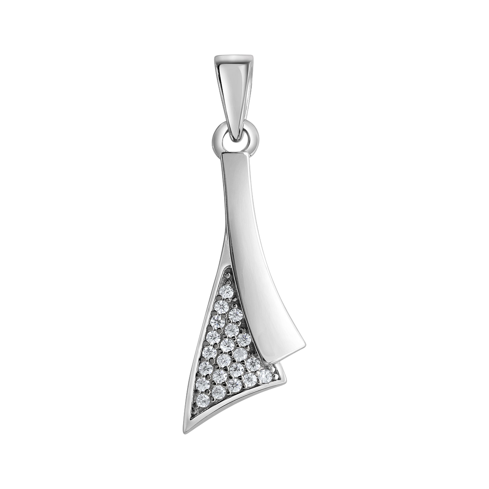 Anhänger 925-Sterling Silber rhodiniert Zirkonia