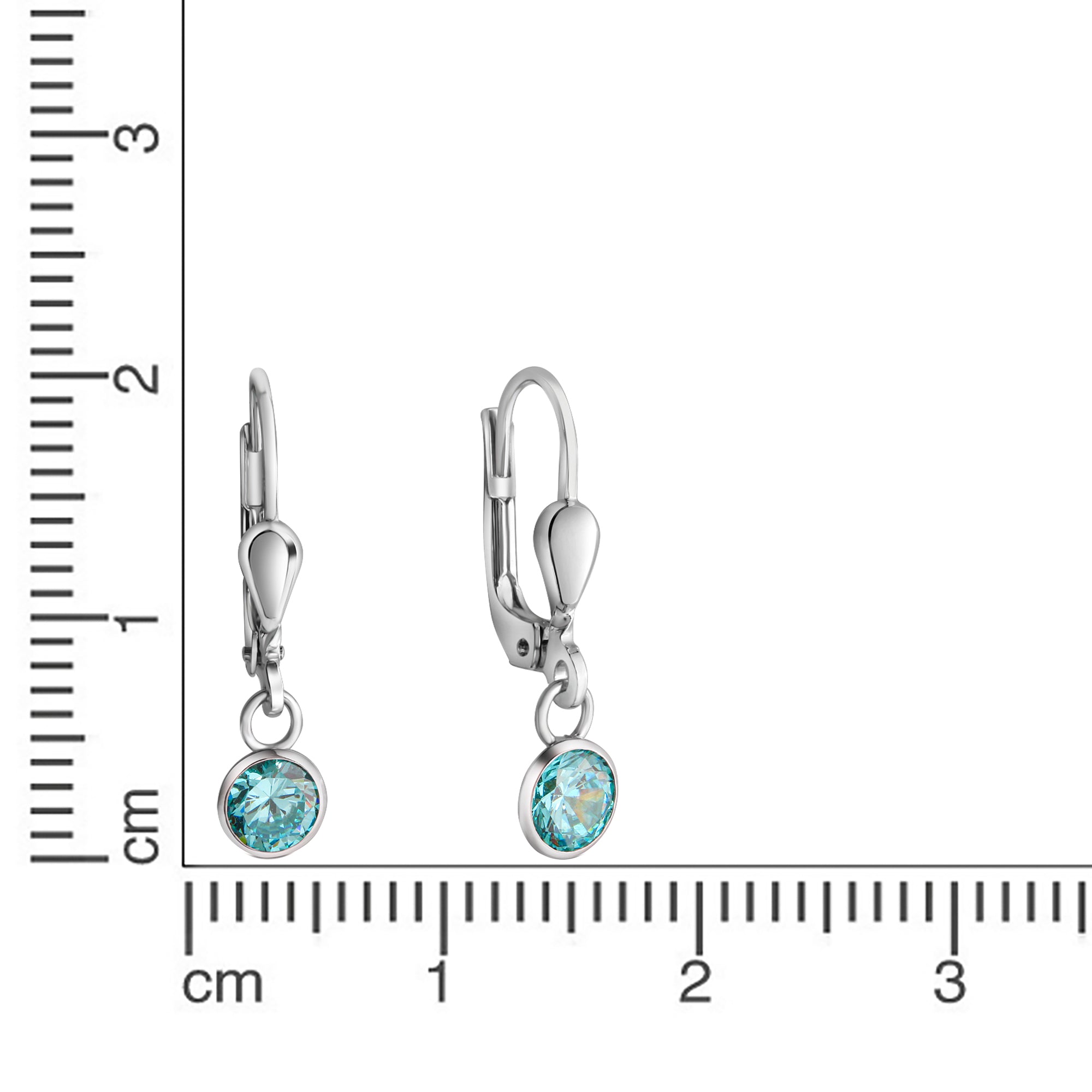 Ohrhänger 925-Sterling Silber rhodiniert Zirkonia