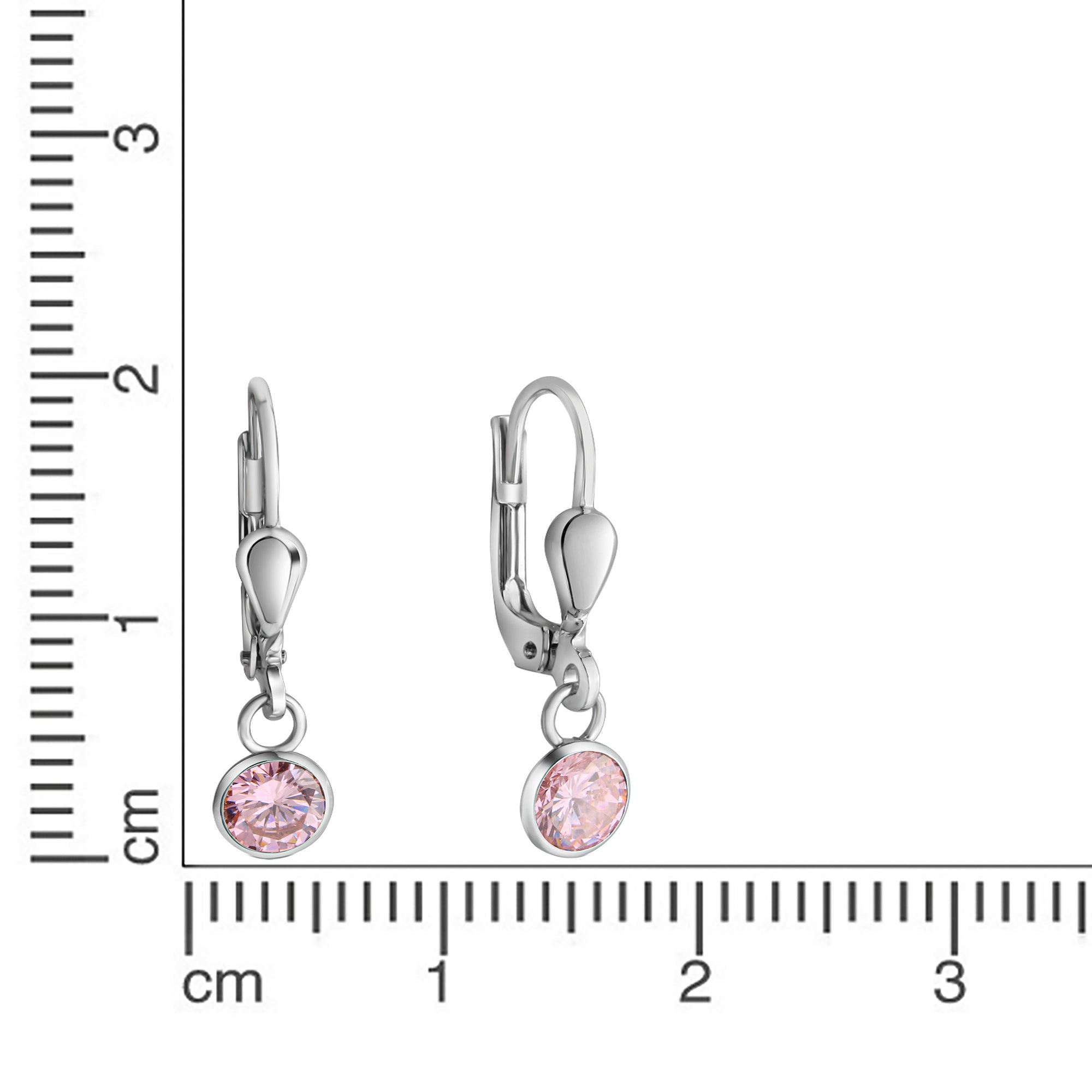 Ohrhänger 925-Sterling Silber rhodiniert Zirkonia