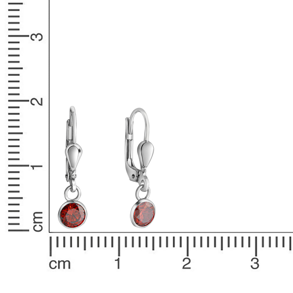 Ohrhänger 925-Sterling Silber rhodiniert Zirkonia