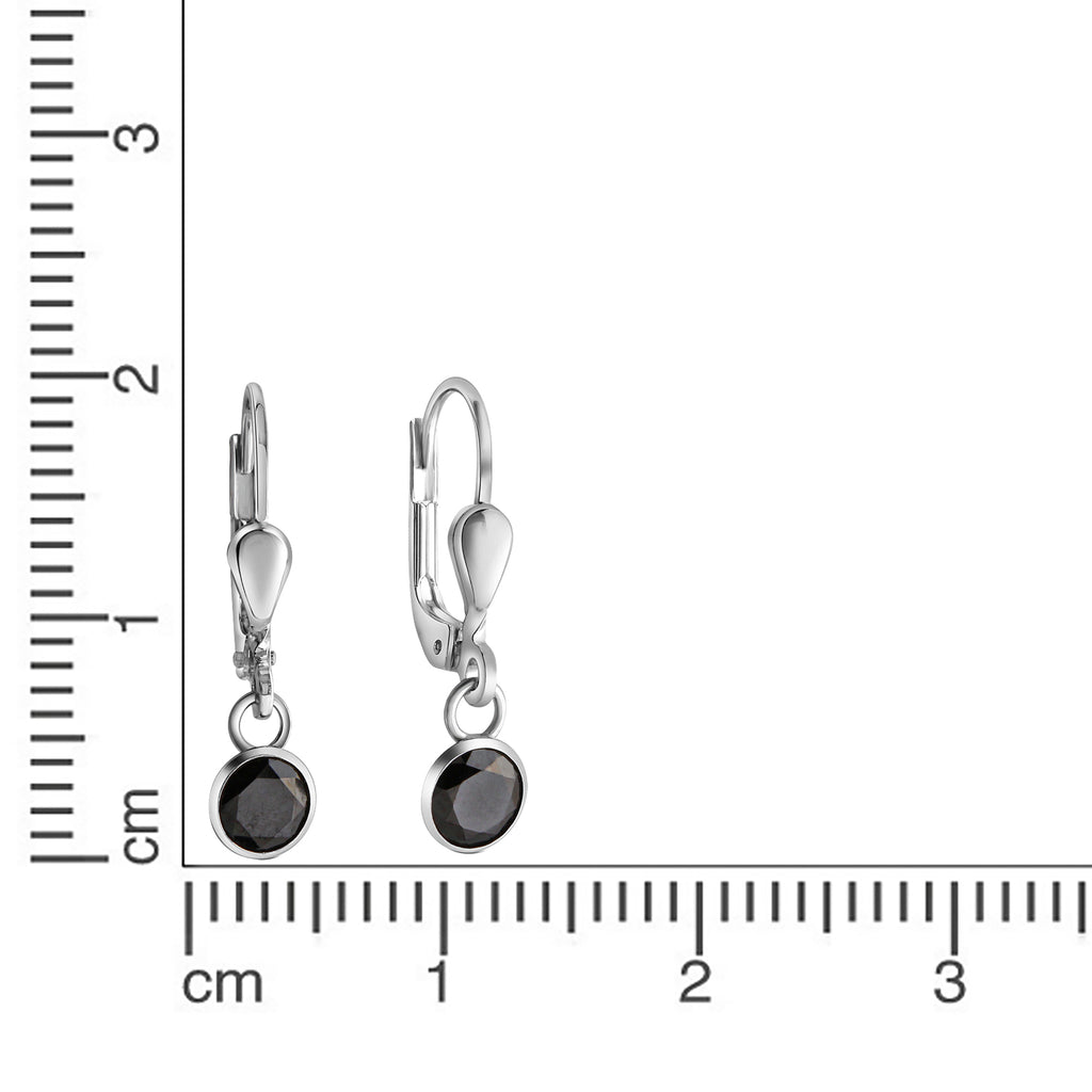 Ohrhänger 925-Sterling Silber rhodiniert Zirkonia