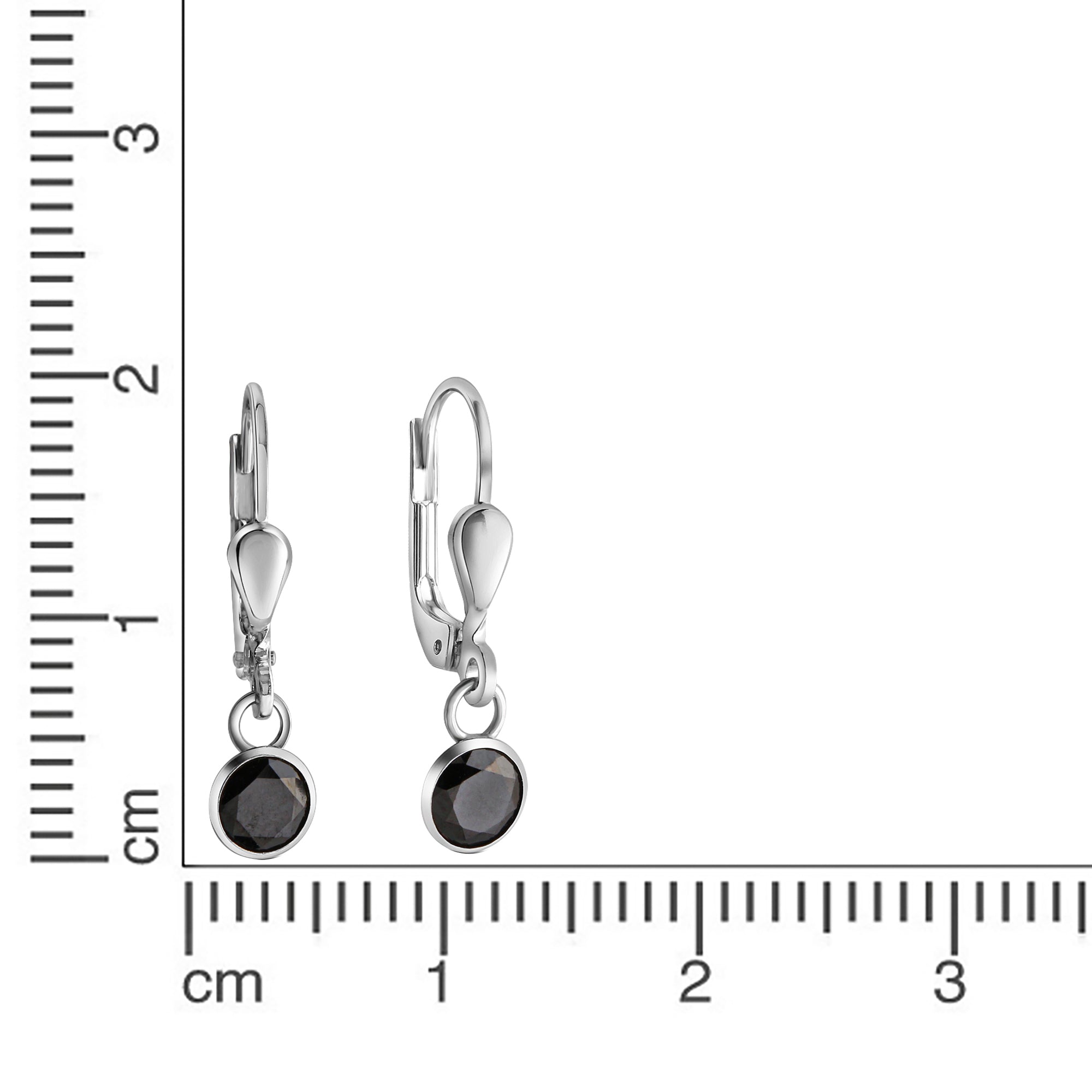 Ohrhänger 925-Sterling Silber rhodiniert Zirkonia