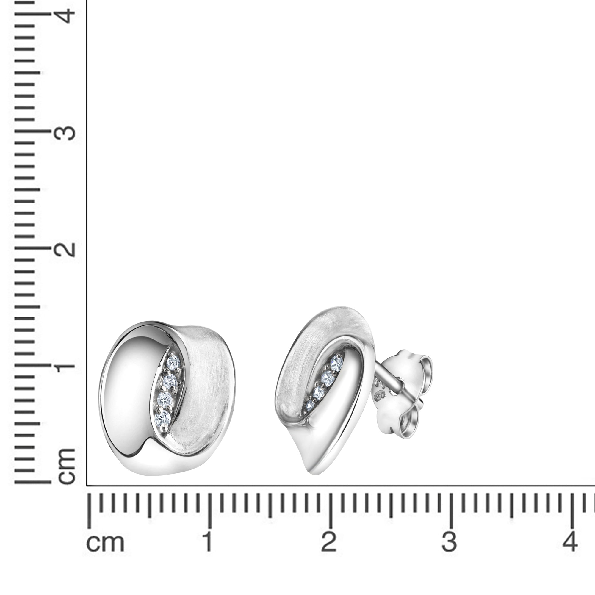 Ohrstecker 925-Sterling Silber rhodiniert
